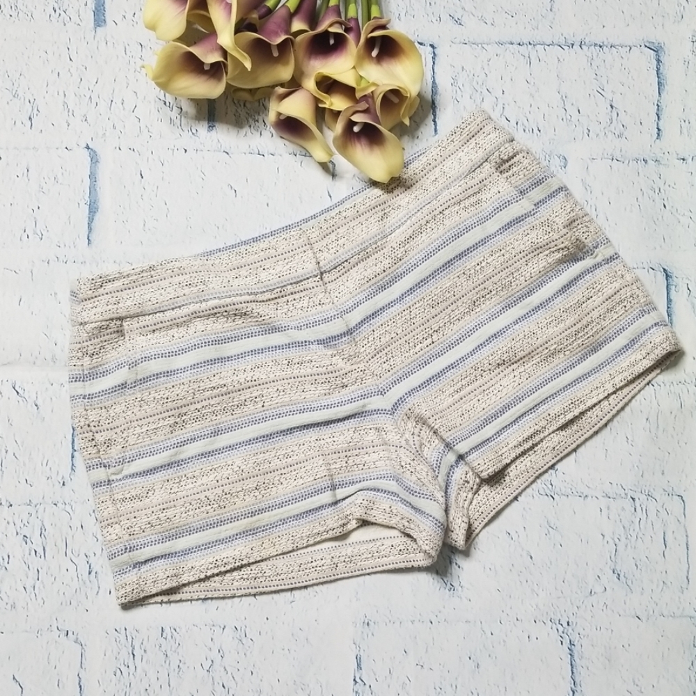 Loft Textured Striped Short Shorts